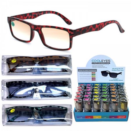 UV400 Protaction Reading Glasses with Case in Display Box Package 36