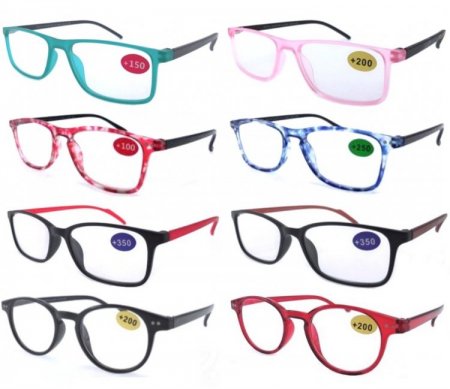 Fashion Plastic Reading Glasses 4 Style R9204-07