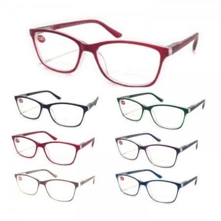 Unisex Fashion Spring Arm Plastic Reading Glasses 4 Style Asstd R9258-61