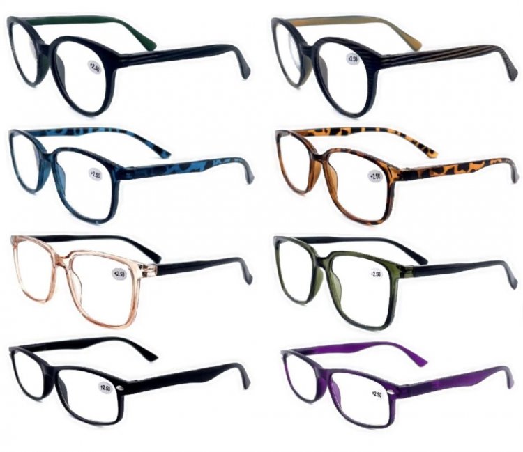 Fashion Plastic Reading Glasses 4 Style Asstd R9224-27